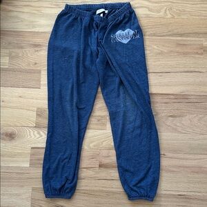 Spiritual Gangster navy cotton sweatpants elastic waistband/cuffs women's size S